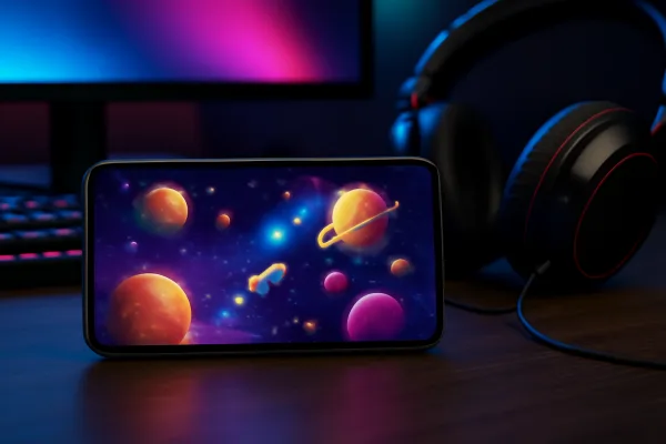 Smartphone showing Among Us game