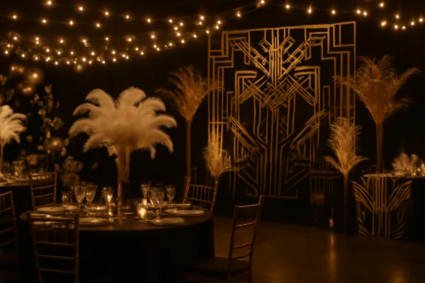 1920s speakeasy themed party decorations